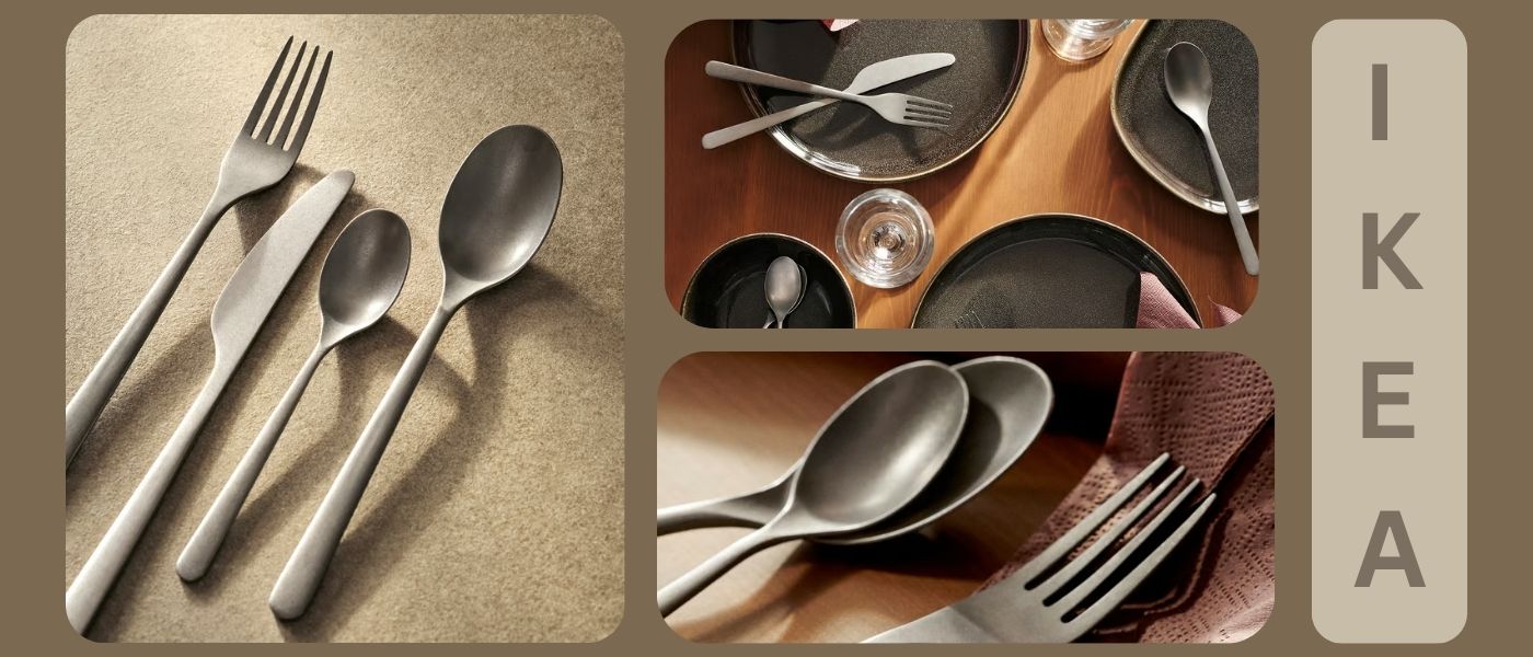 سرویس قاشق و چنگال 16 تکه ایکیا مدل IKEA PRAKTBOTIA